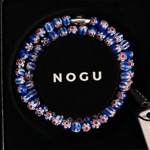 💙❤️ NOGU Italian Iris Silver Millefiori Wrap ❤️💙